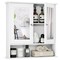 Costway New Bathroom Wall Cabinet Double Mirror Door Cupboard Storage Medicine Cabinet Shelf White